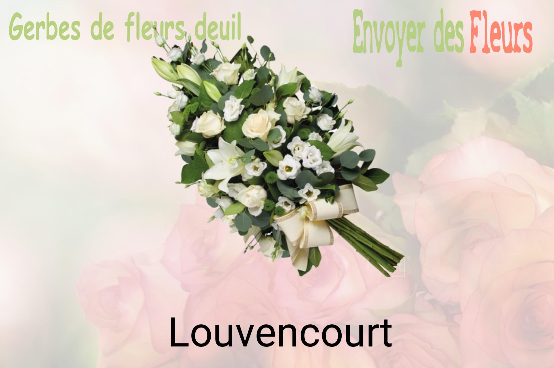 Gerbe de fleurs de deuil livrée à Louvencourt